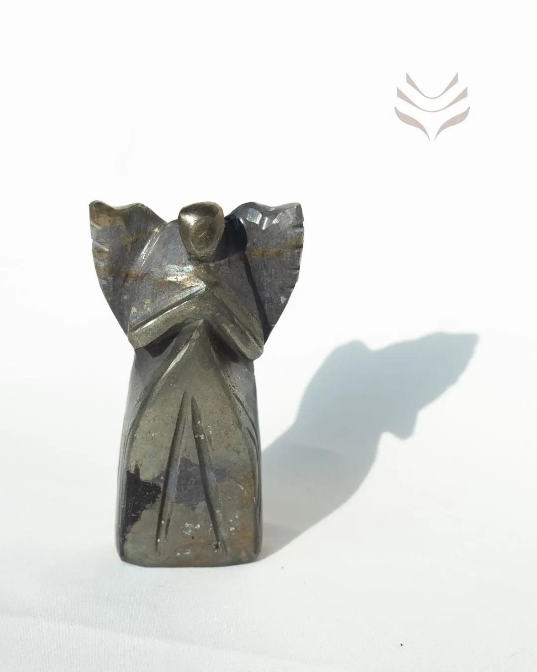 Worry Angel Iron Pyrite Figurine by Vani Kabir Studio – Crystal for Protection and Confidence