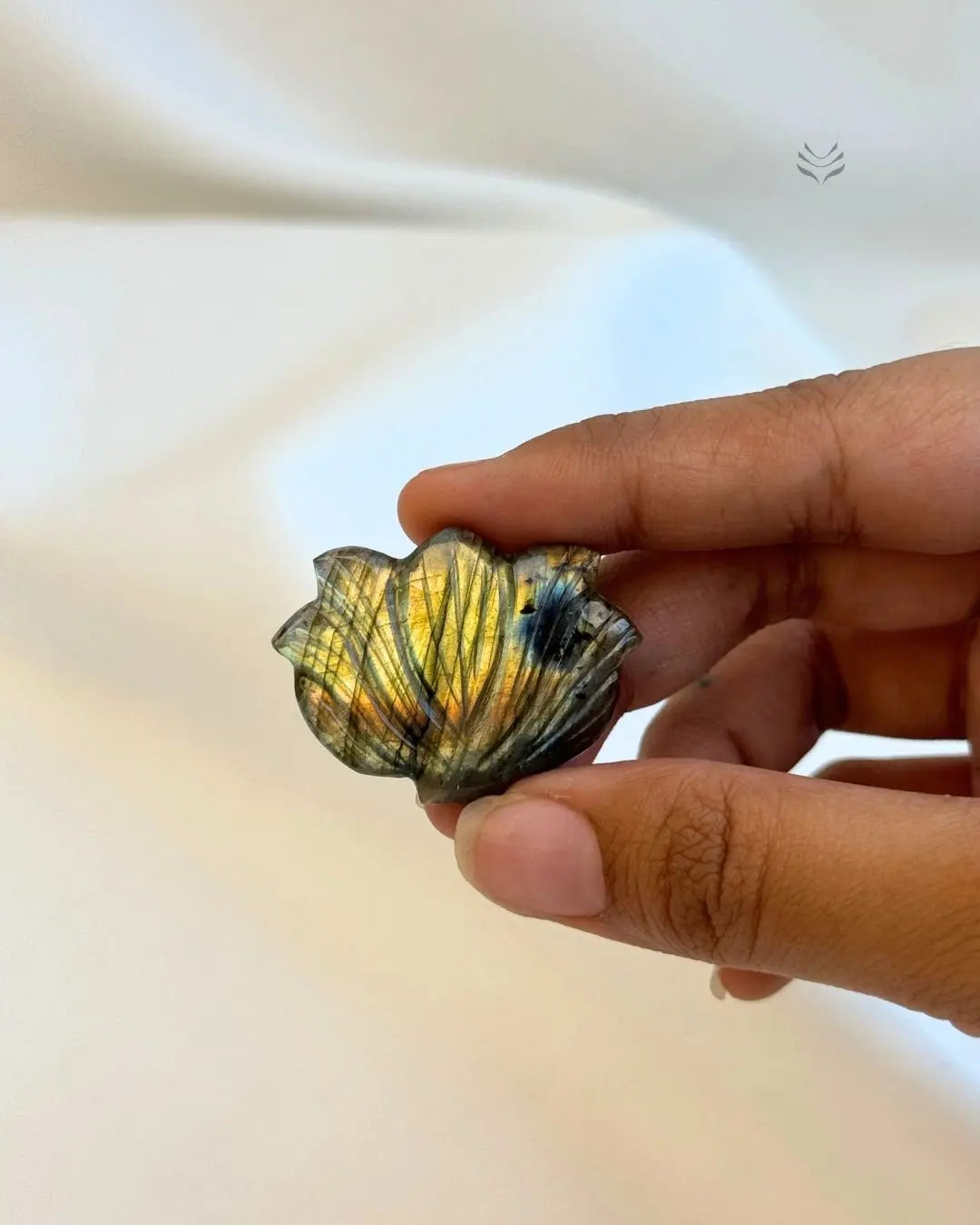 Labradorite Lotus Pocket stone