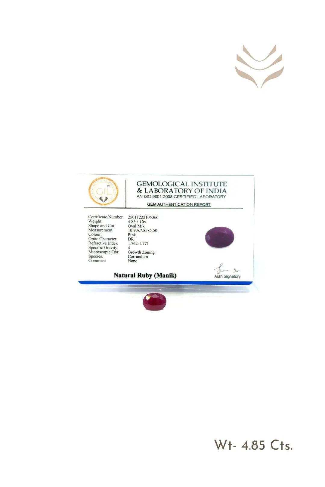 Light-Coded African Ruby - 4.85 Ct