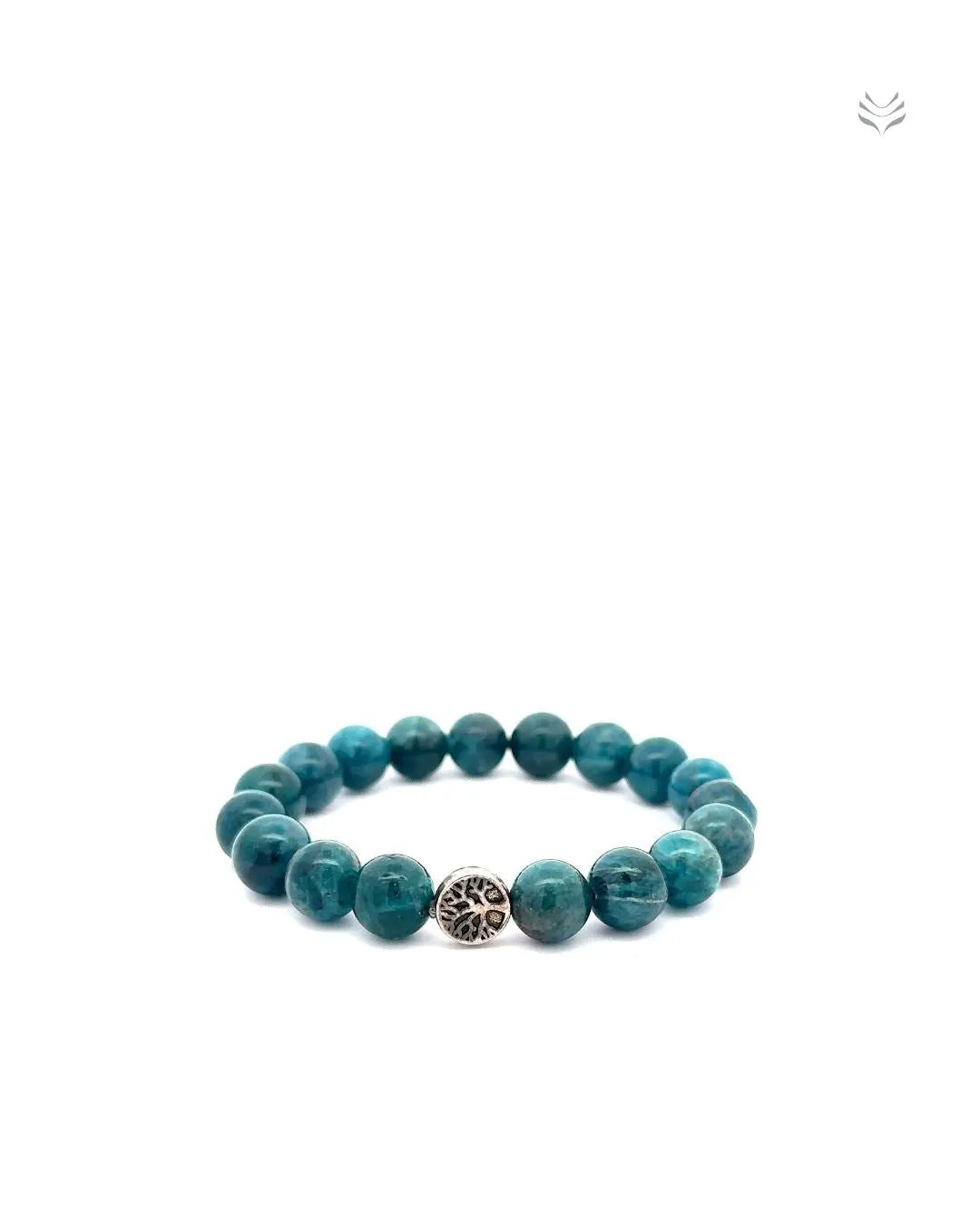 Light-Coded Ambition and Confidence Blue Apatite Bracelet