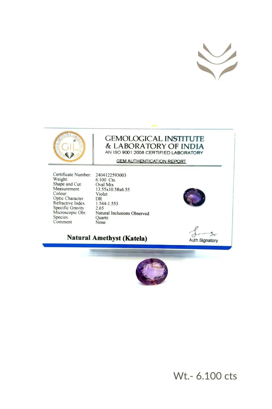 Light-Coded Amethyst - 6.10 Ct