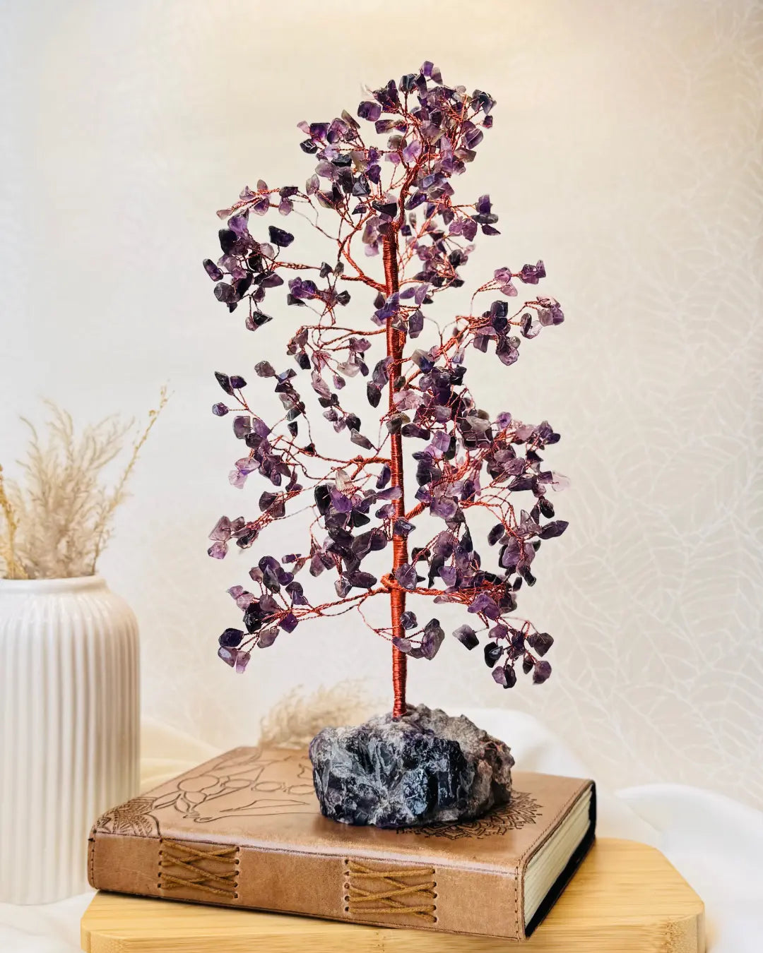 Light-Coded Amethyst Crystal Tree
