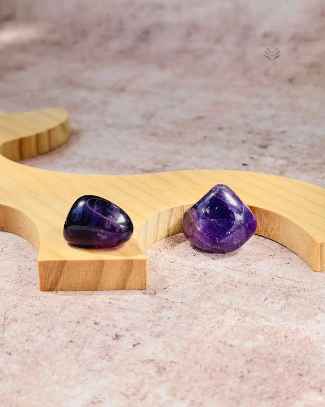 Light-Coded Amethyst Tumbles