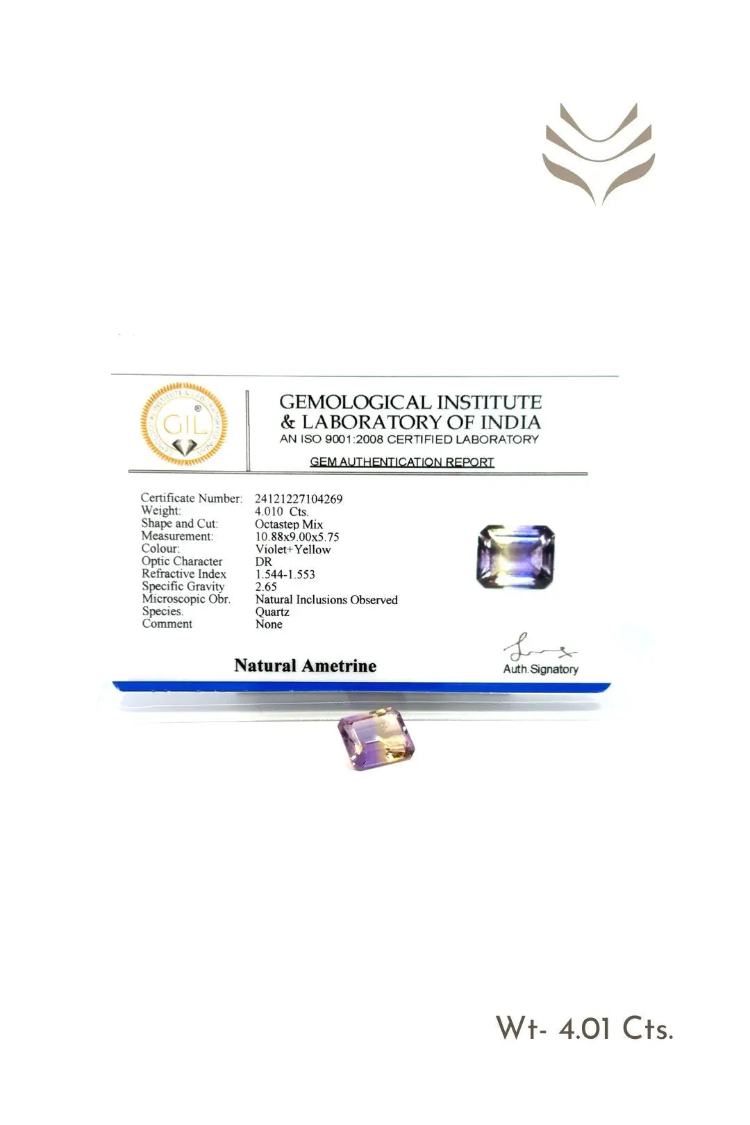 Light-Coded Ametrine - 4.01 Ct