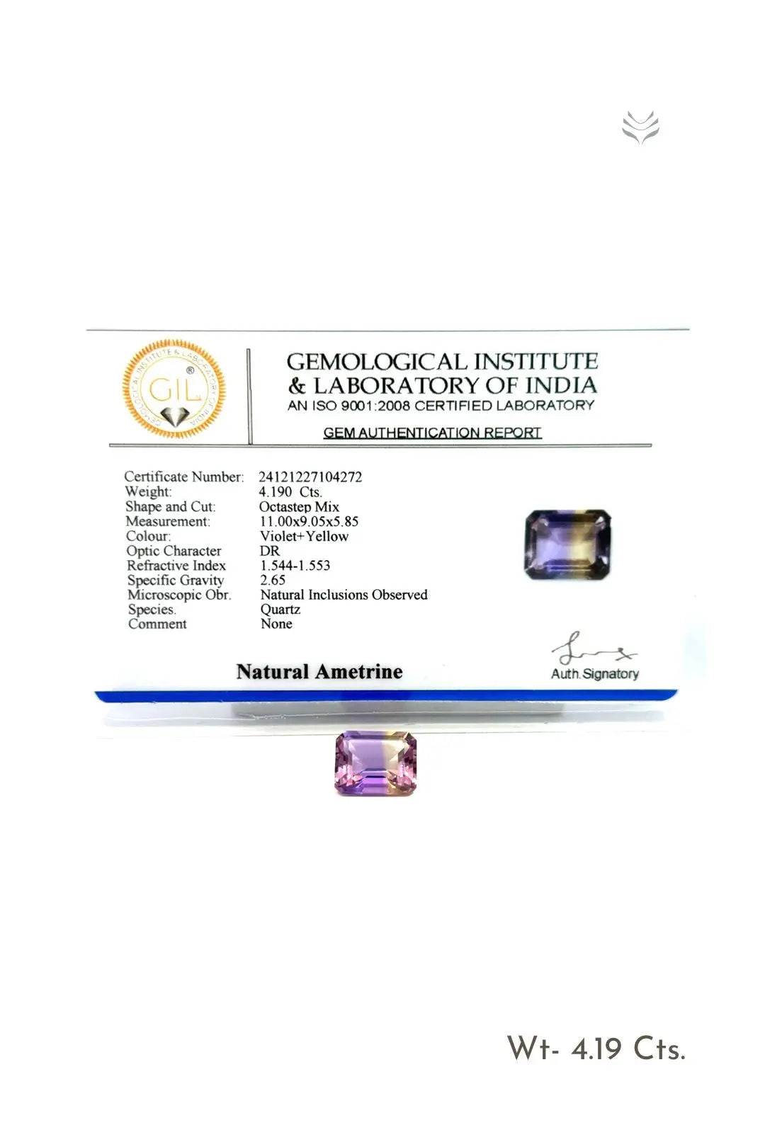 Light-Coded Ametrine - 4.19 Ct