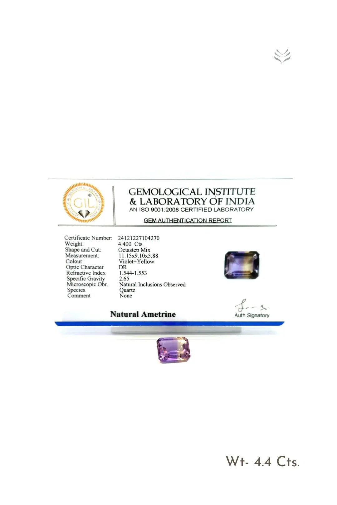 Light-Coded Ametrine - 4.4 Ct