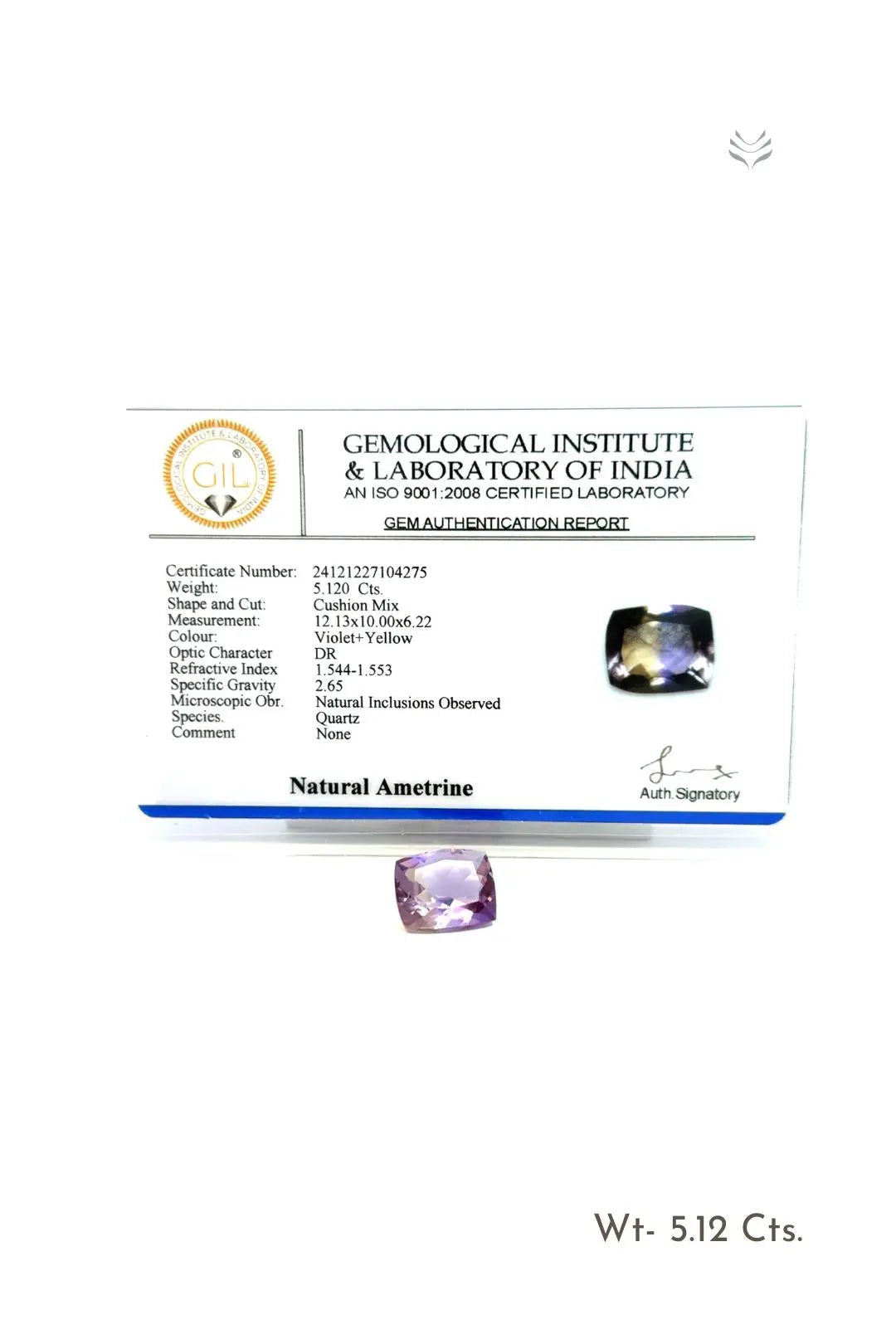 Light-Coded Ametrine - 5.12 Ct