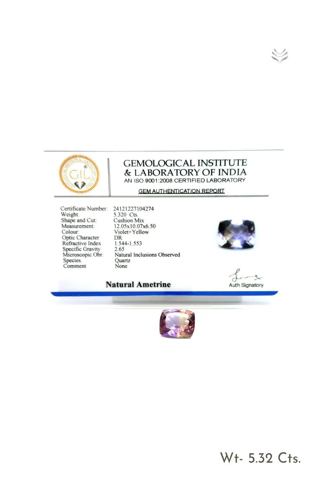 Light-Coded Ametrine - 5.32 Ct