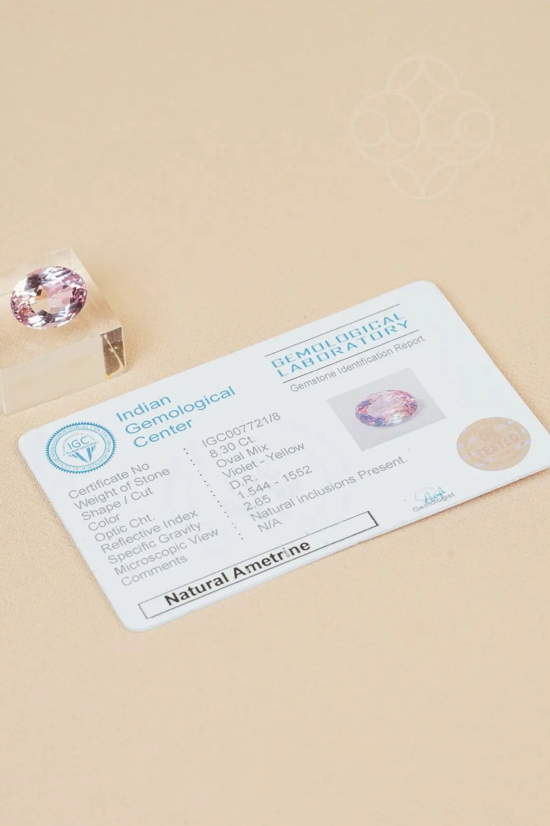 Light-Coded Ametrine - 8.30 Ct