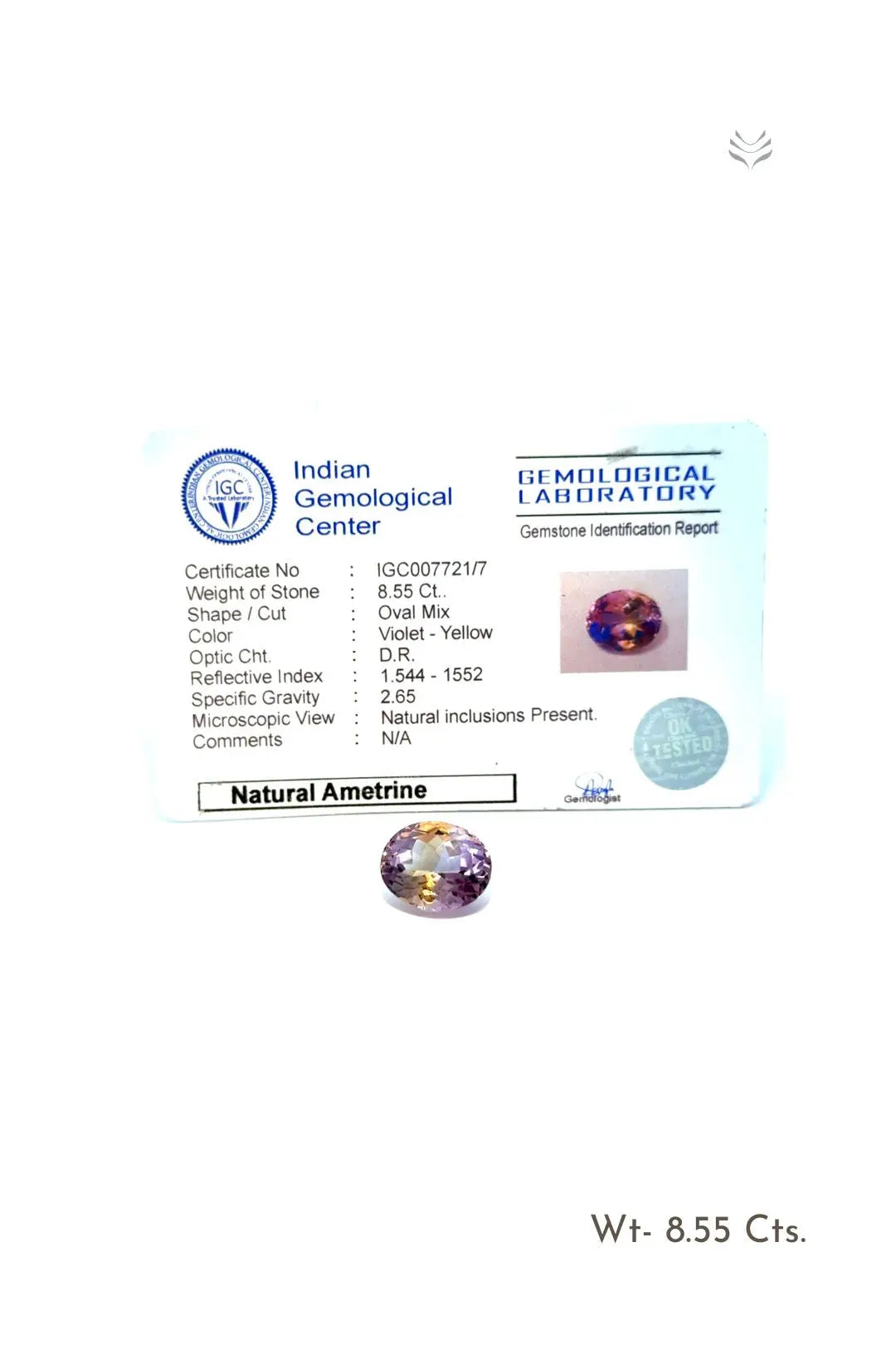 Light-Coded Ametrine - 8.55 Ct