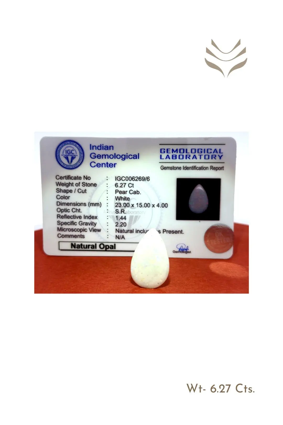 Light-Coded Australian White Opal - 6.27 Ct