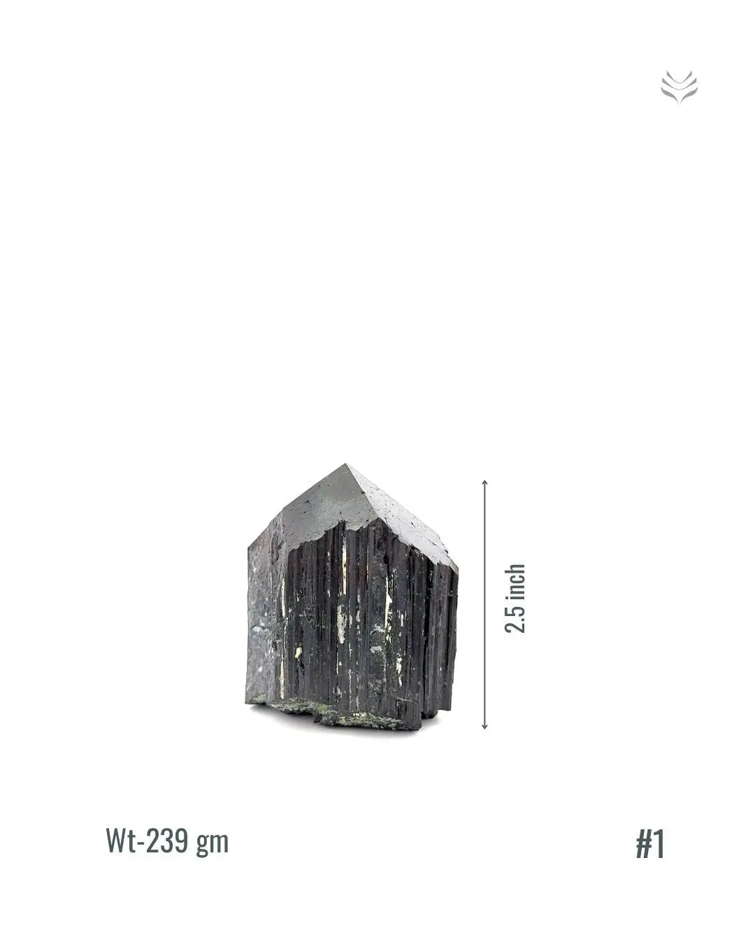 Light-Coded Black Tourmaline Tower- 239 GM #1