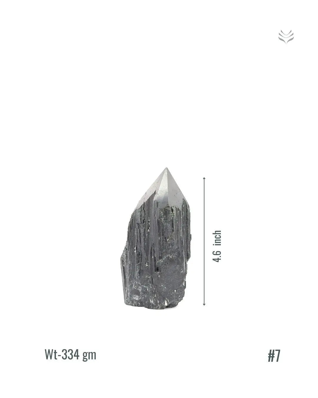 Light-Coded Black Tourmaline Tower- 334 GM #7