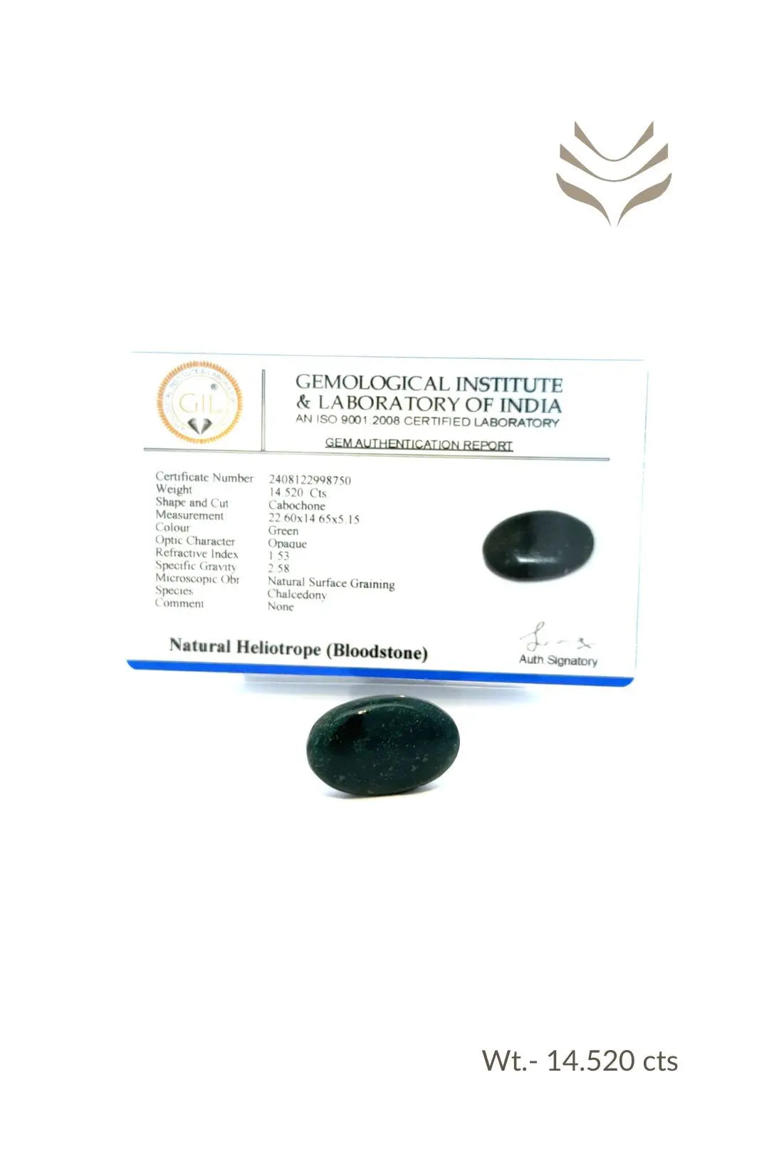 Light-Coded Bloodstone - 14.52 Ct