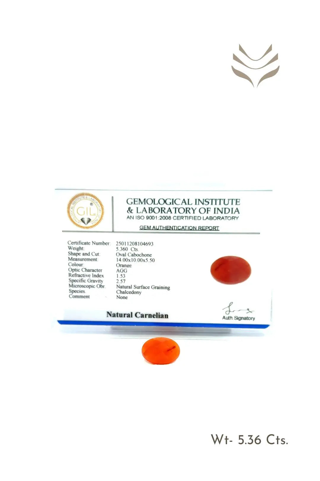 Light-Coded Carnelian - 5.36