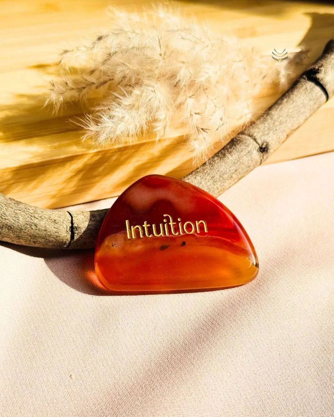 Light-Coded Carnelian Intuition Palmstone