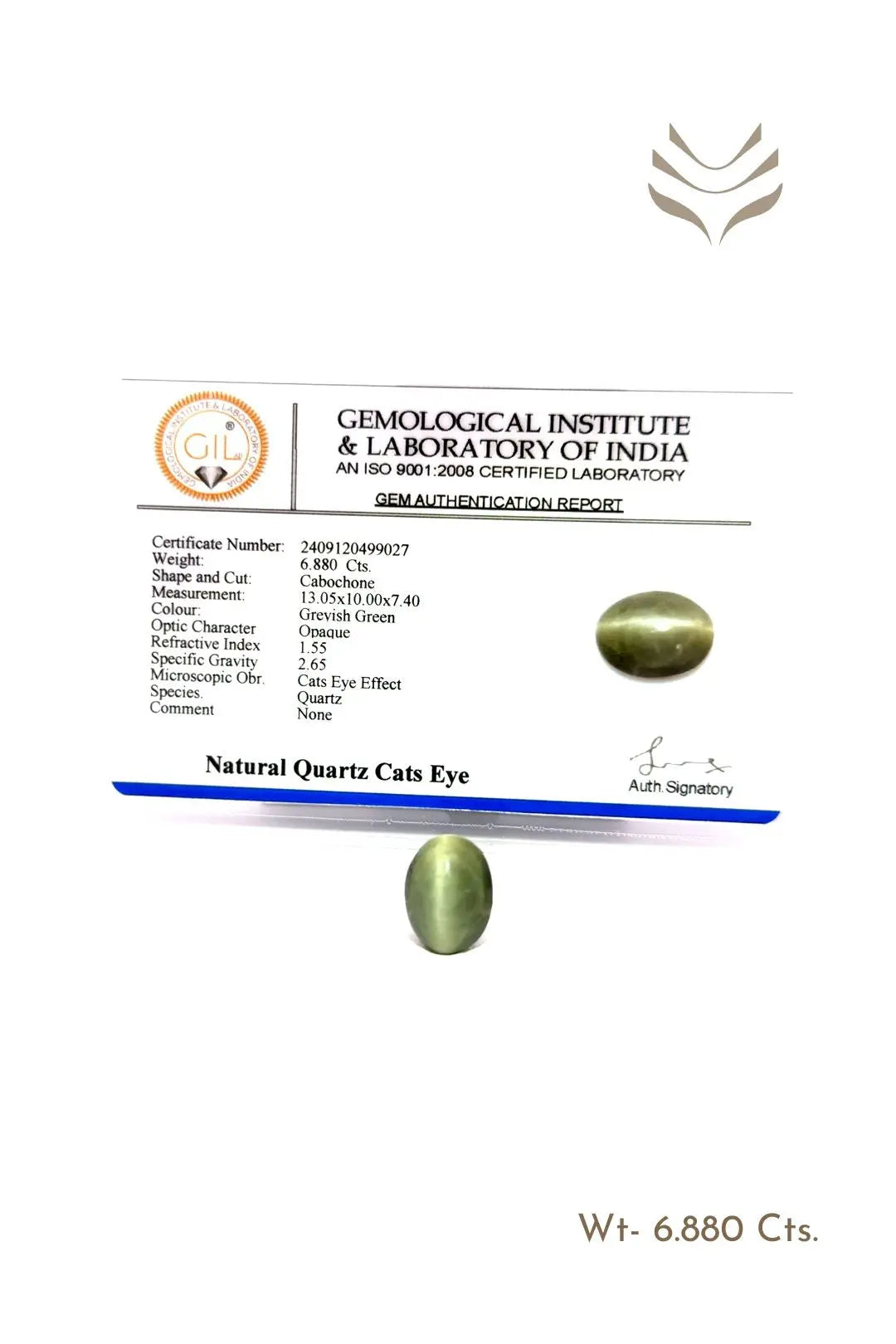 Light-Coded Cats Eye - 6.88 Ct