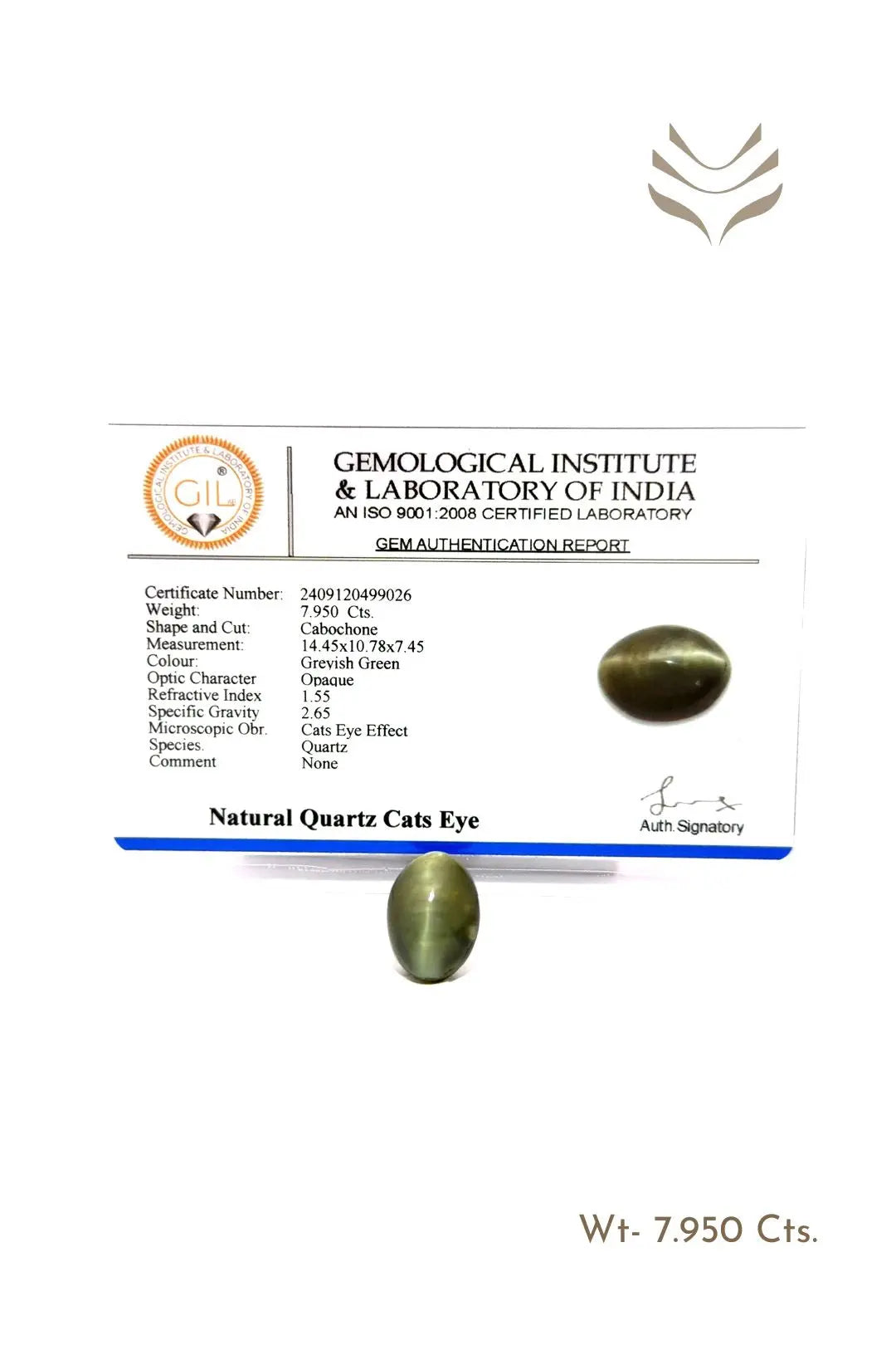 Light-Coded Cats Eye - 7.95 Ct