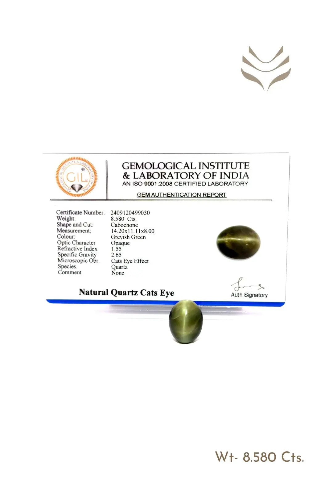 Light-Coded Cats Eye - 8.58 Ct