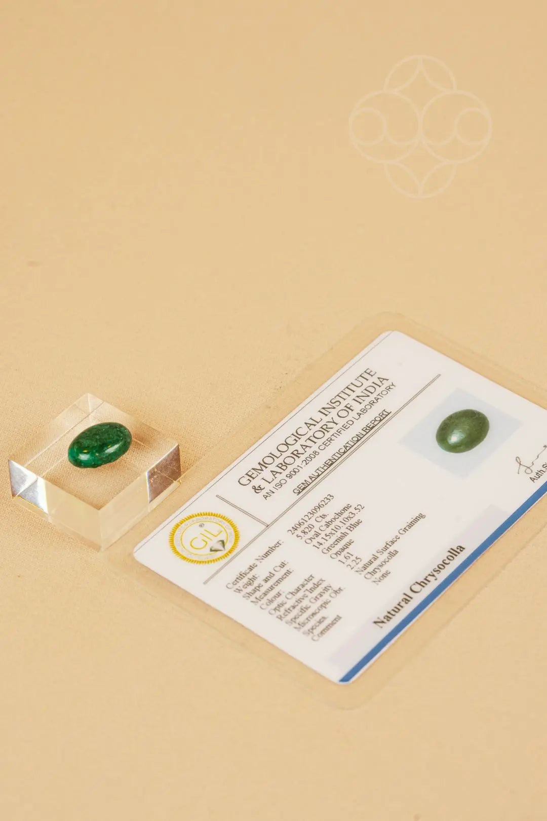 Light-Coded Chrysocolla - 5.82 Ct