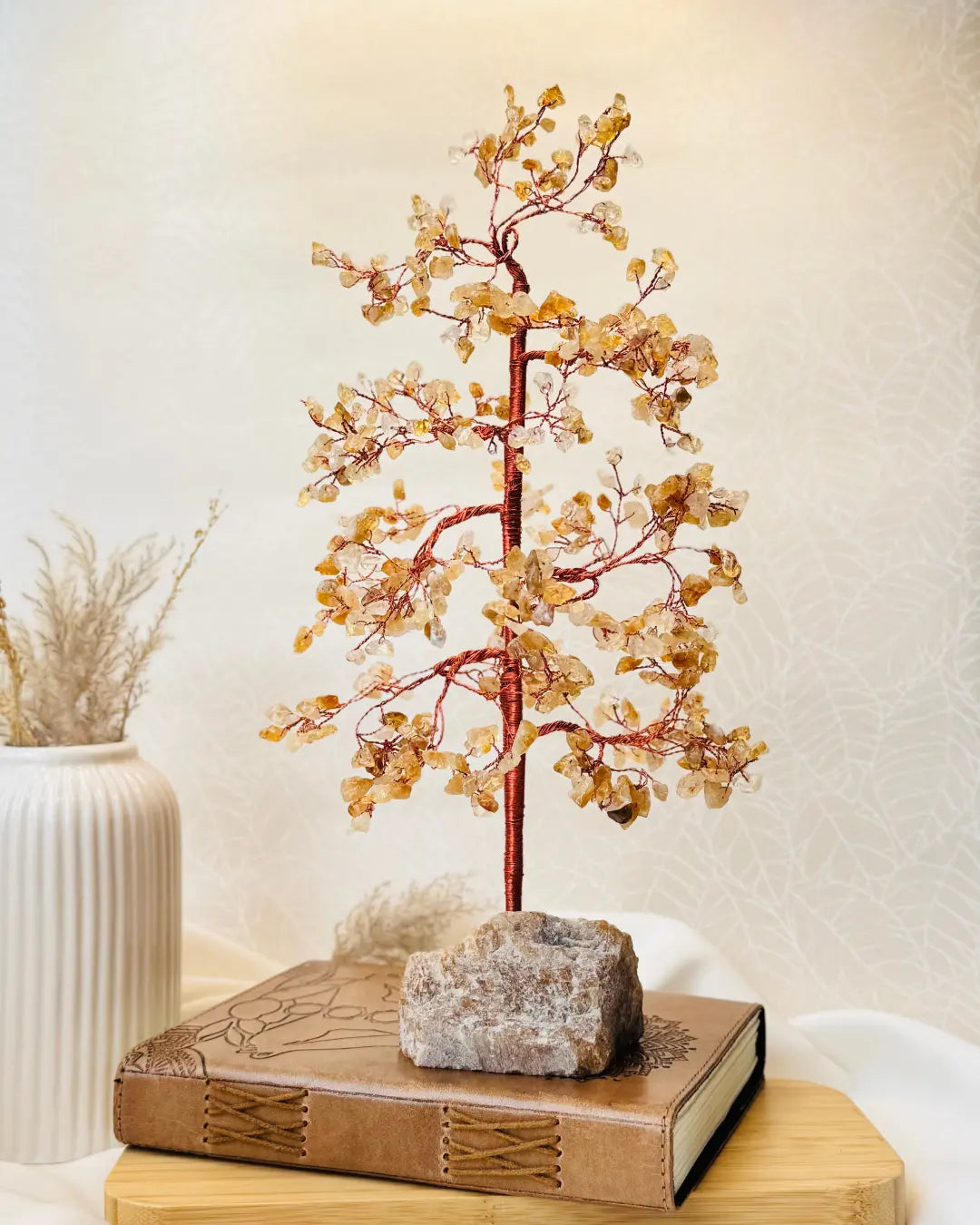 Light-Coded Citrine Crystal Tree