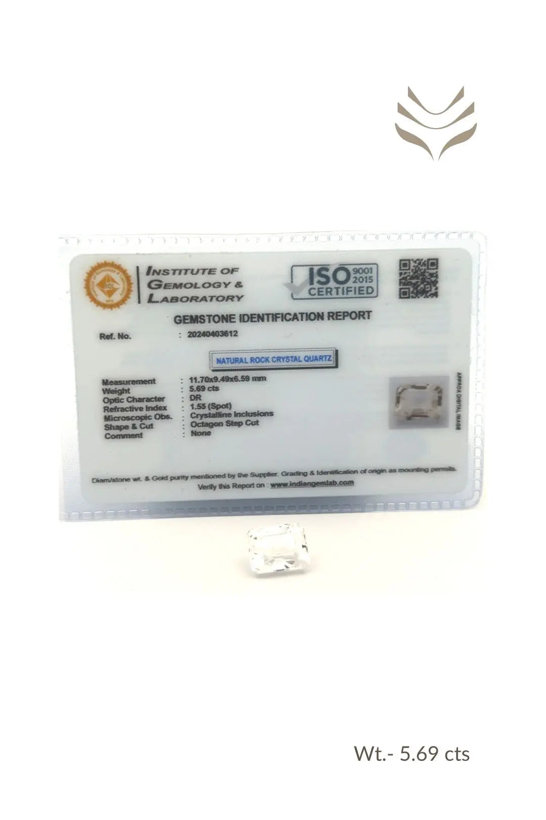 Light-Coded Clear Quartz - 5.69 Ct