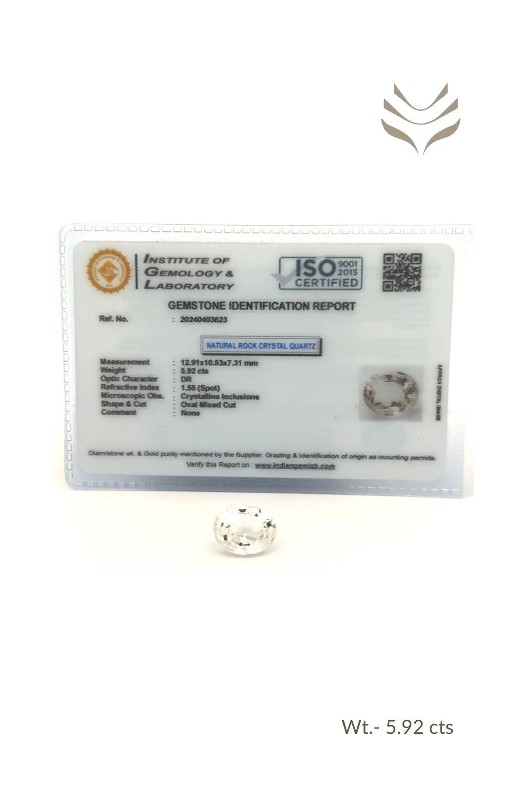 Light-Coded Clear Quartz - 5.92 Ct