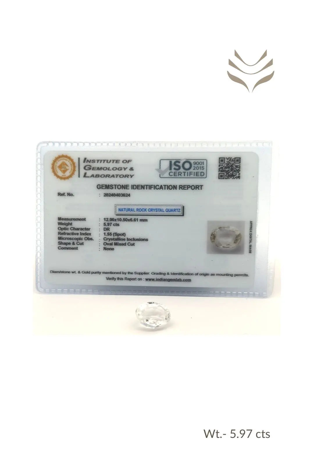 Light-Coded Clear Quartz - 5.97 Ct