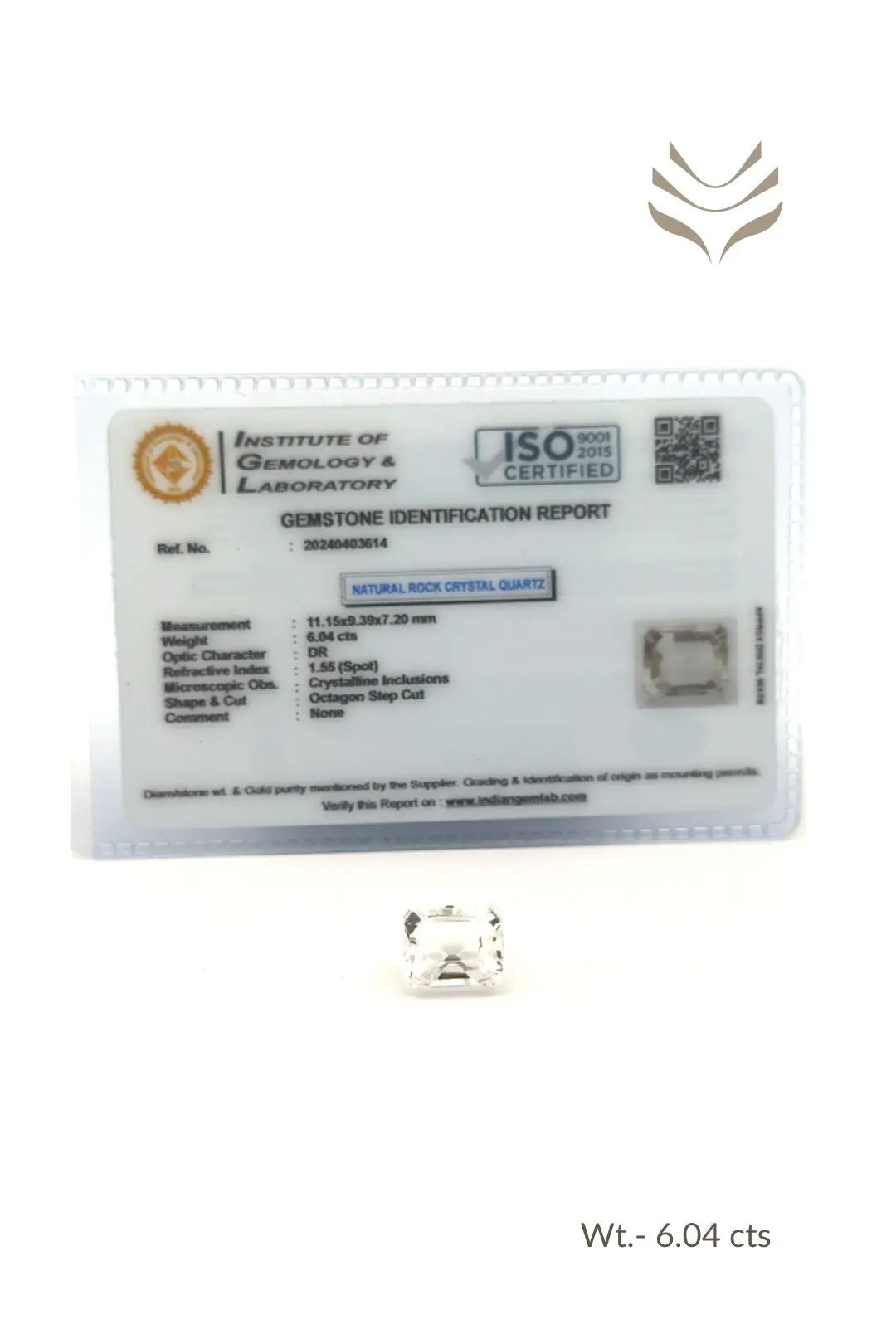 Light-Coded Clear Quartz - 6.04 Ct