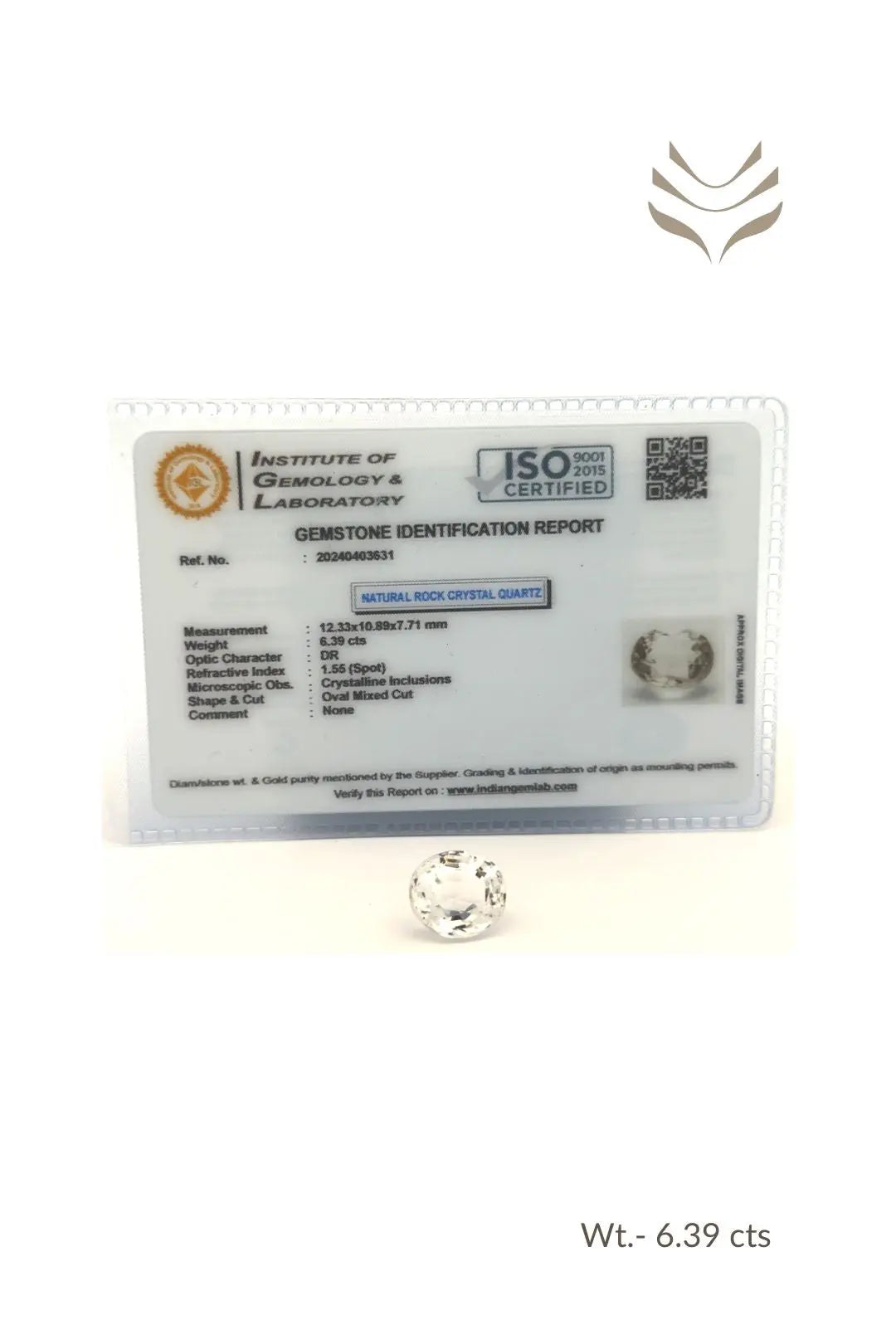 Light-Coded Clear Quartz - 6.39 Ct