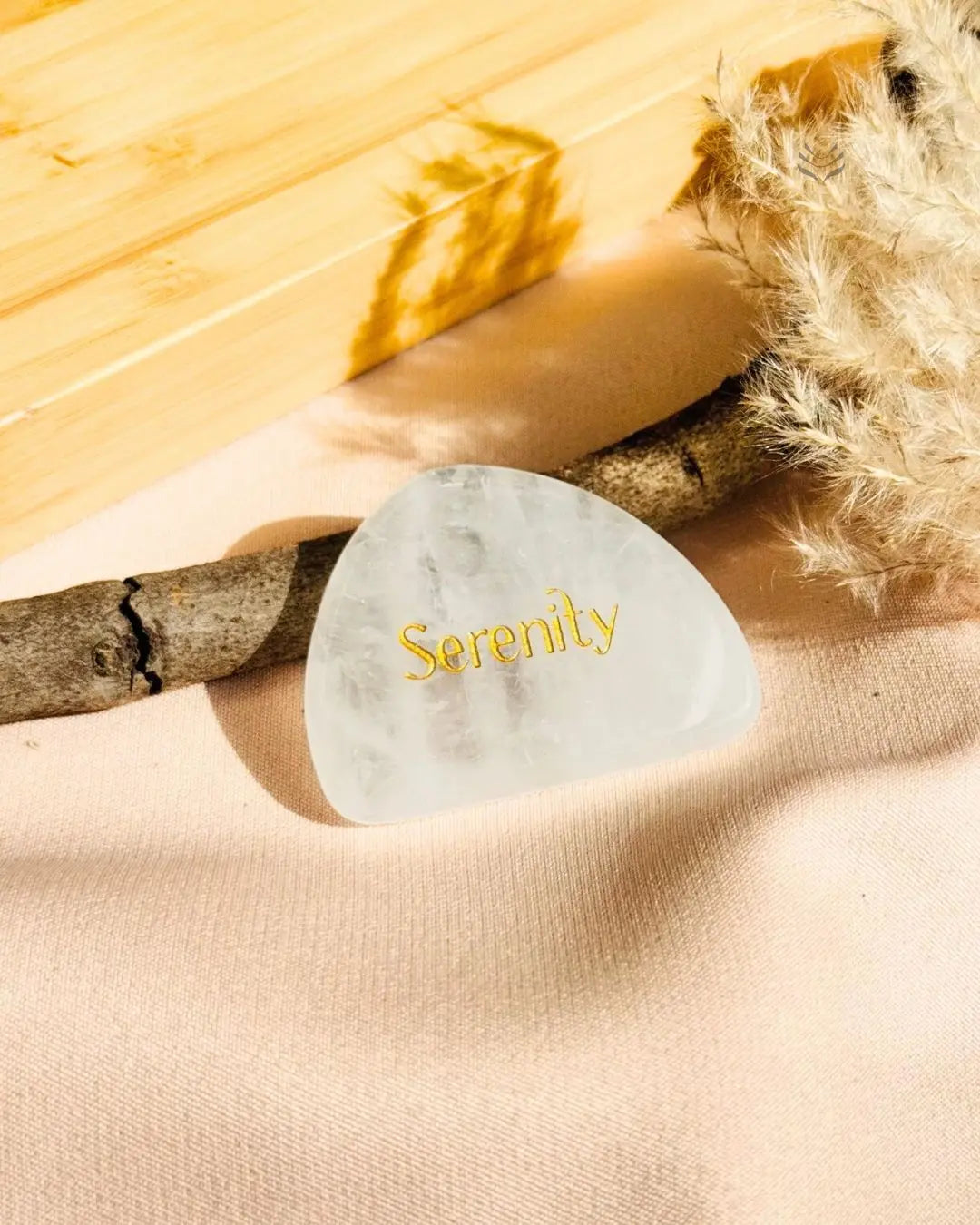 Light-Coded Clear Quartz Serenity Palmstone