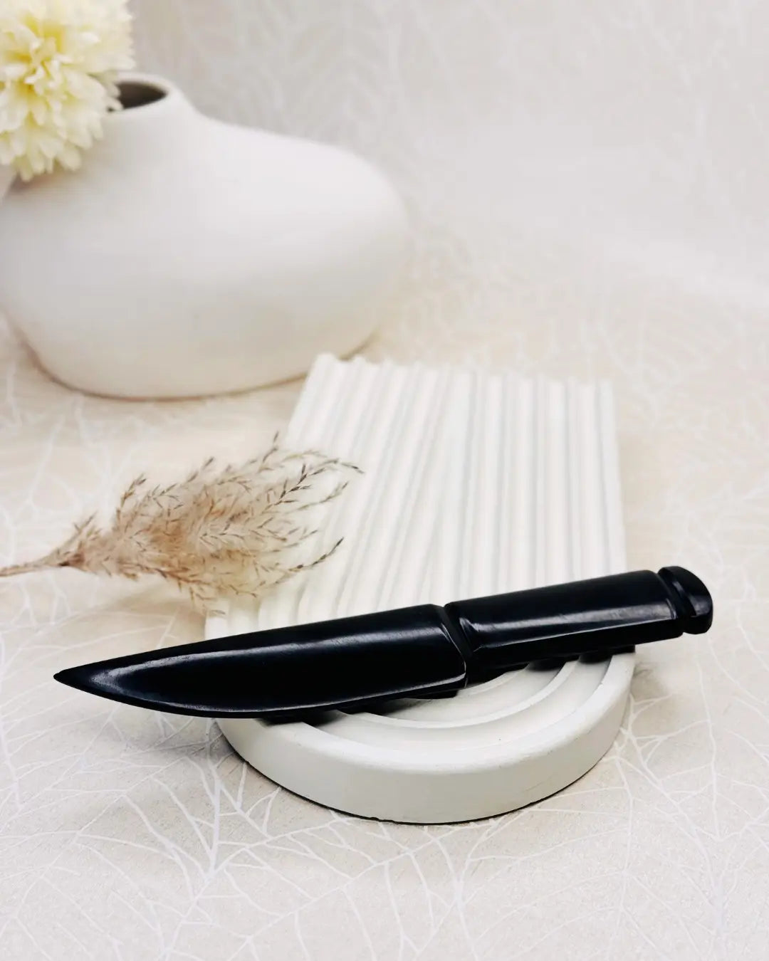 Light-Coded Cord Cutting - Black Obsidian Knife