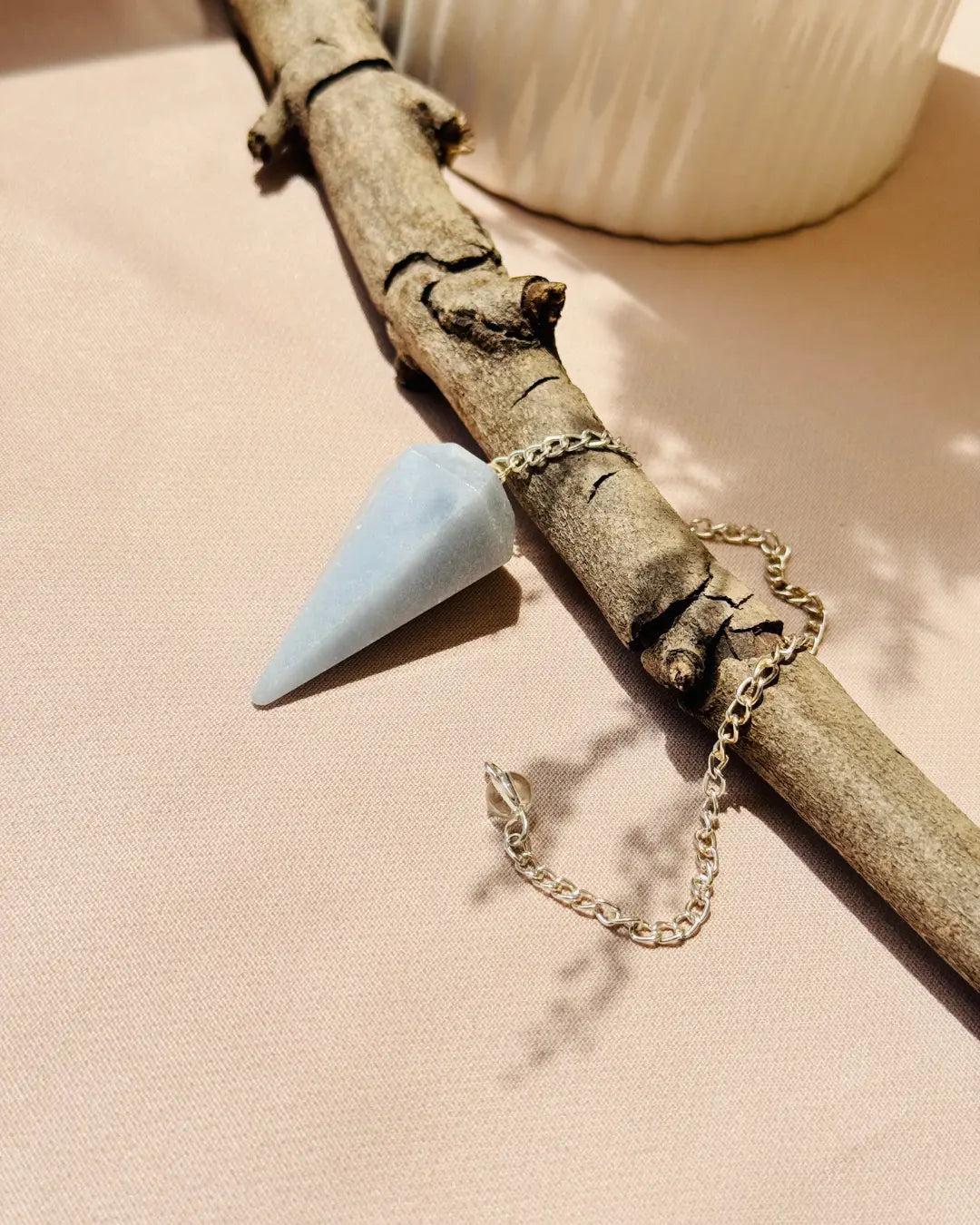 Light-Coded Crystal Pendulum - Angelite