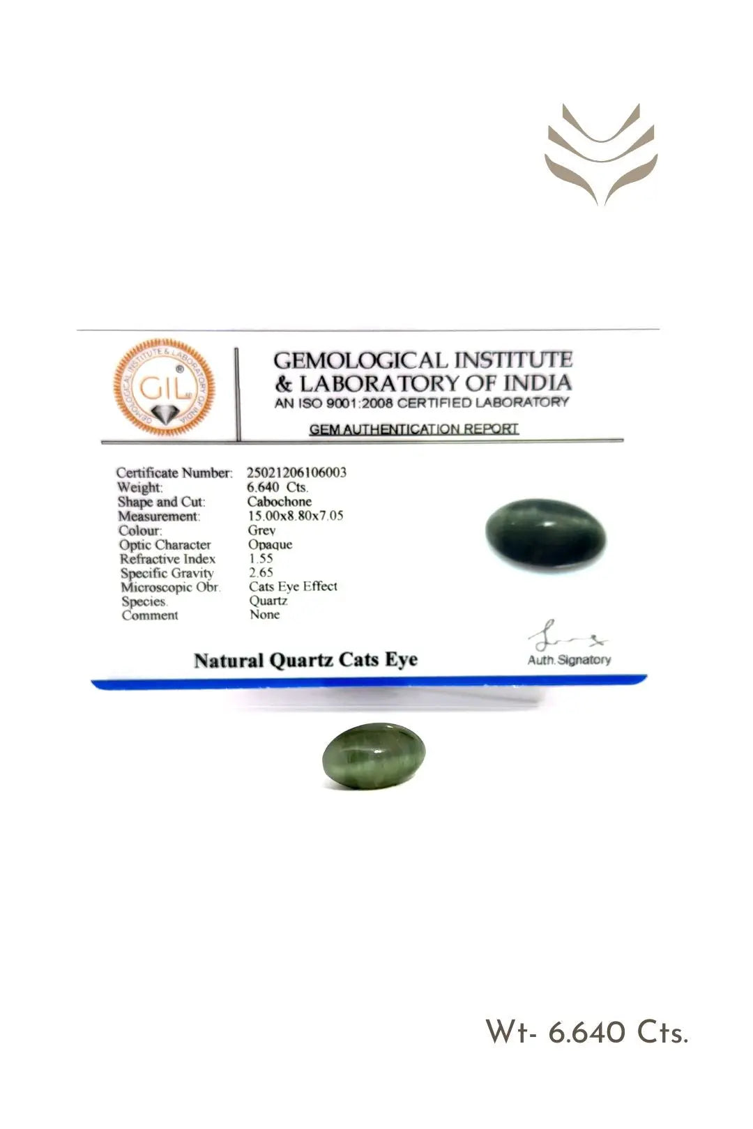 Light-Coded Elite Cats Eye - 6.64 Ct