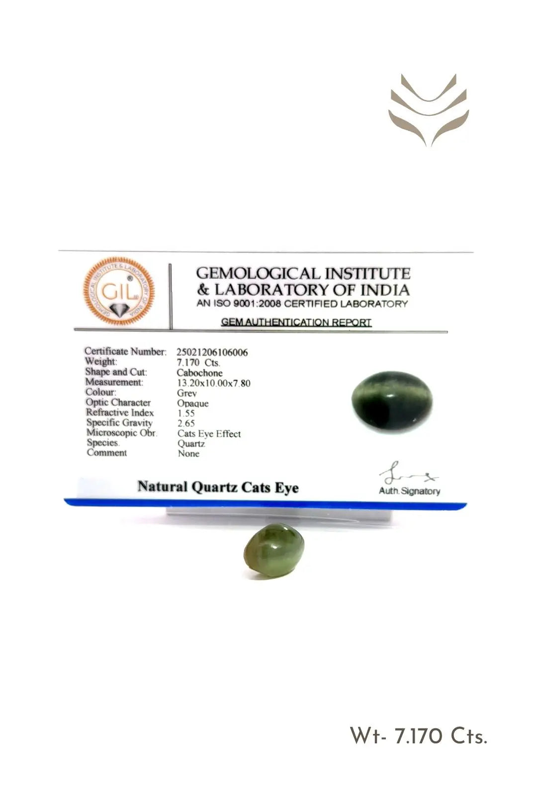 Light-Coded Elite Cats Eye - 7.17 Ct