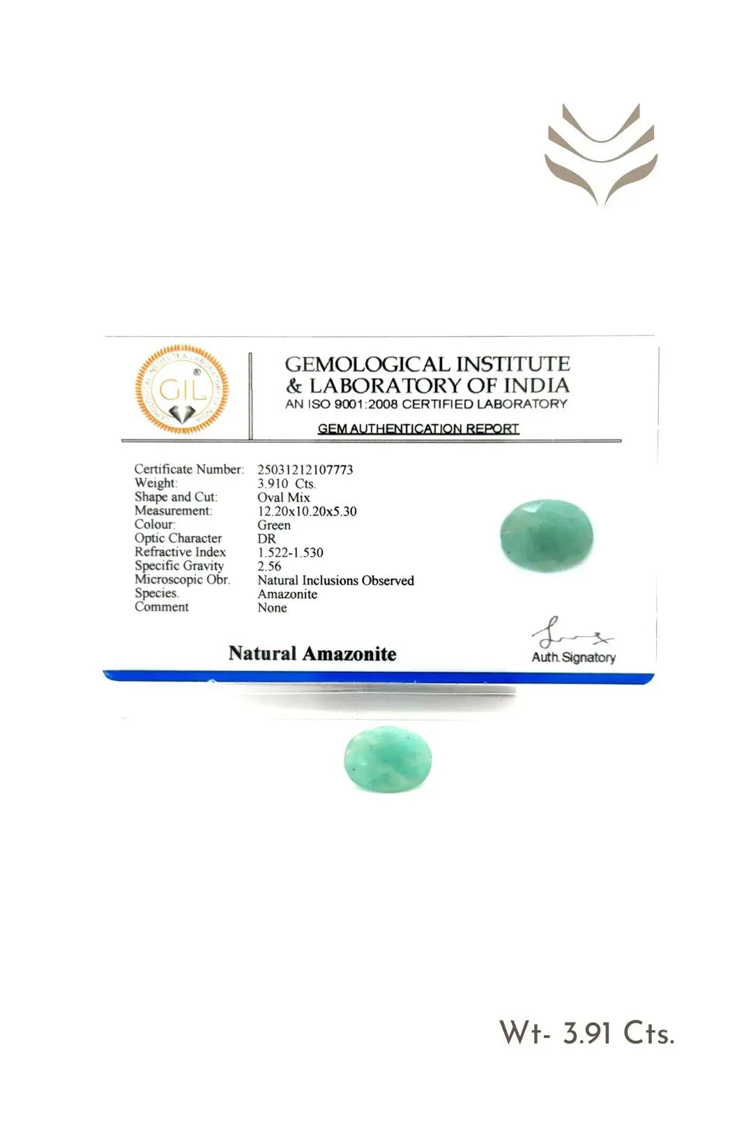 Light-Coded Faceted Amazonite - 3.910 Ct