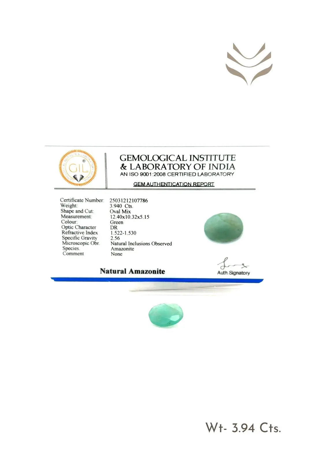 Light-Coded Faceted Amazonite - 3.940 Ct