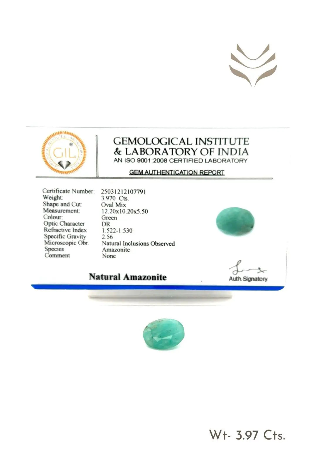Light-Coded Faceted Amazonite - 3.970 Ct