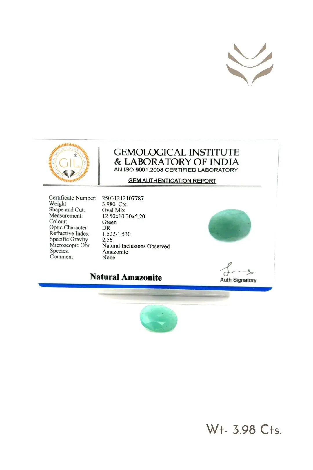 Light-Coded Faceted Amazonite - 3.980 Ct