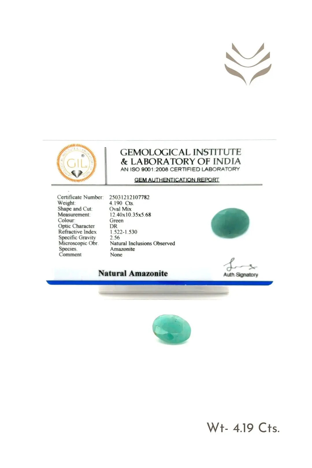 Light-Coded Faceted Amazonite - 4.190 Ct