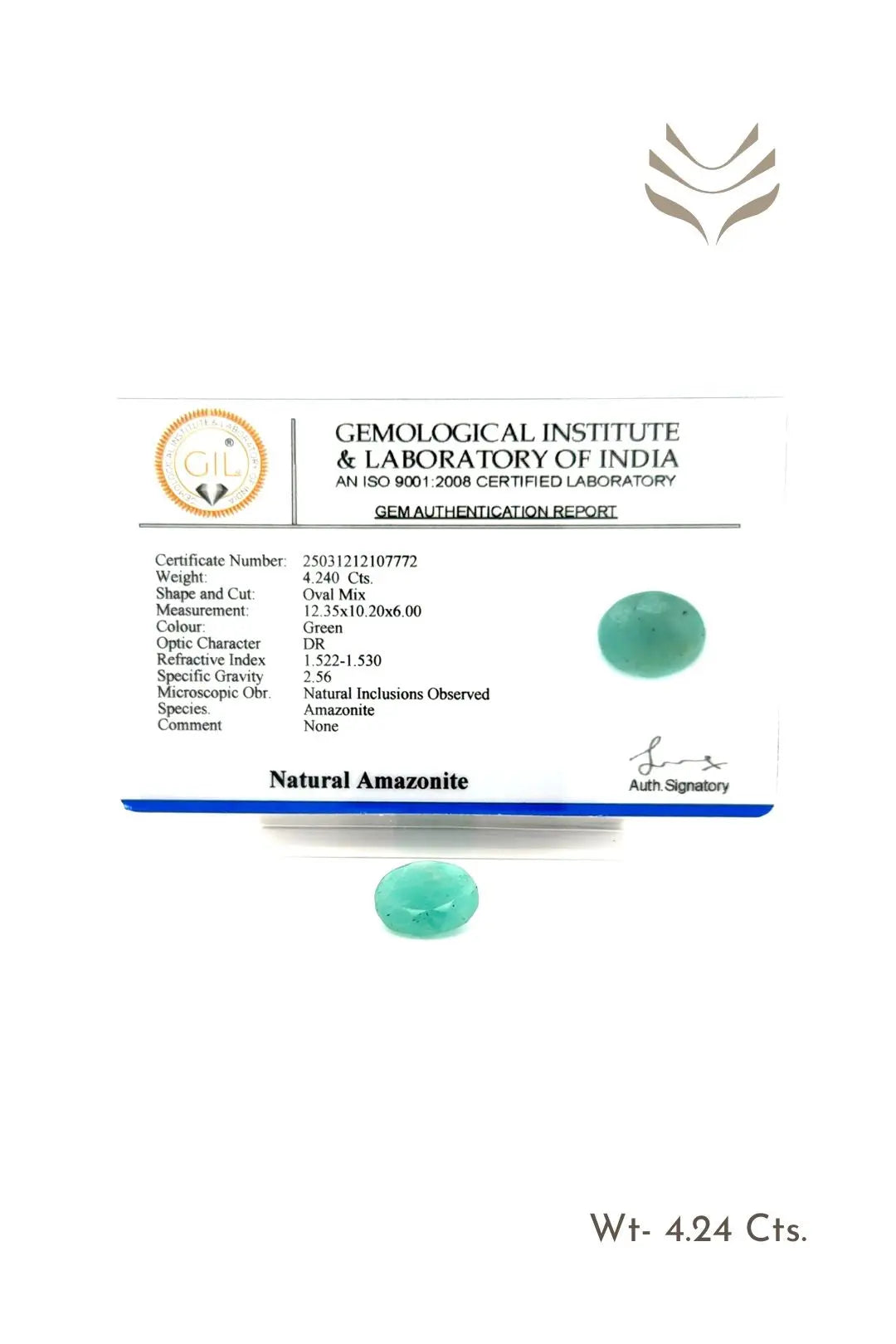 Light-Coded Faceted Amazonite - 4.240 Ct