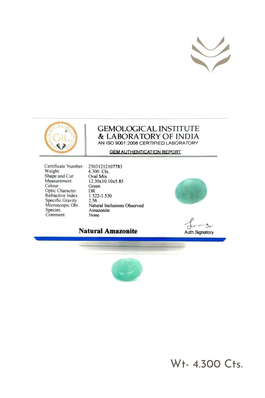 Light-Coded Faceted Amazonite - 4.300 Ct