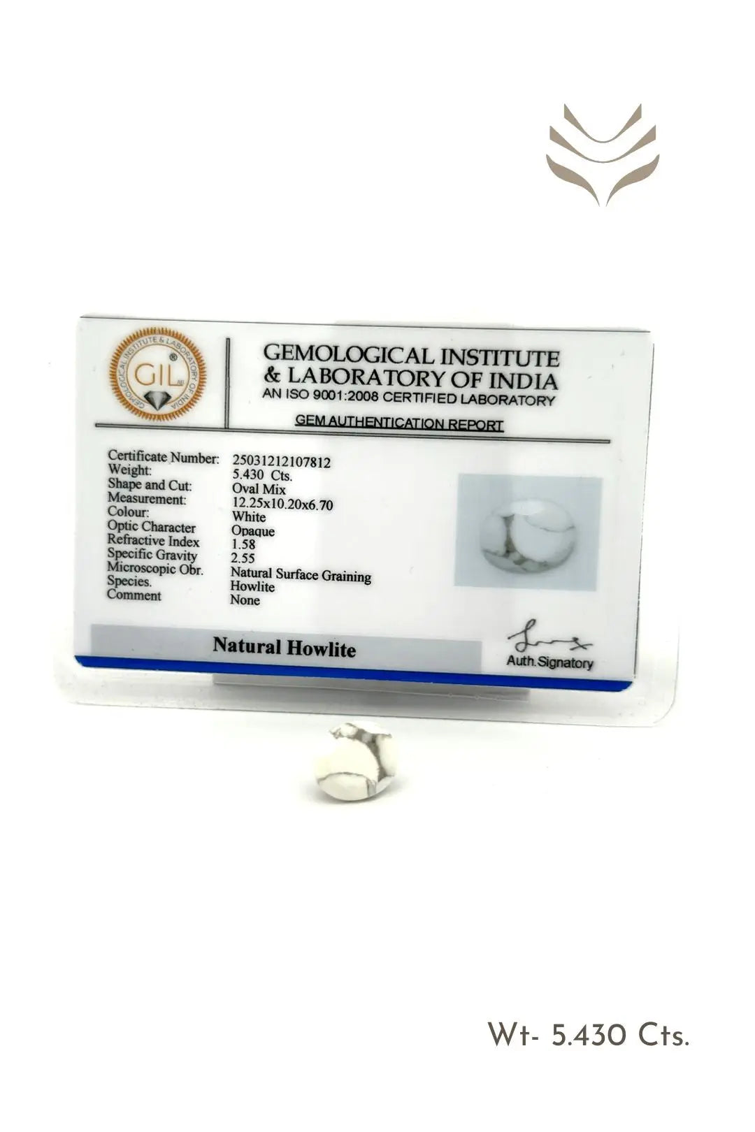 Light-Coded Faceted Howlite- 5.43 Ct