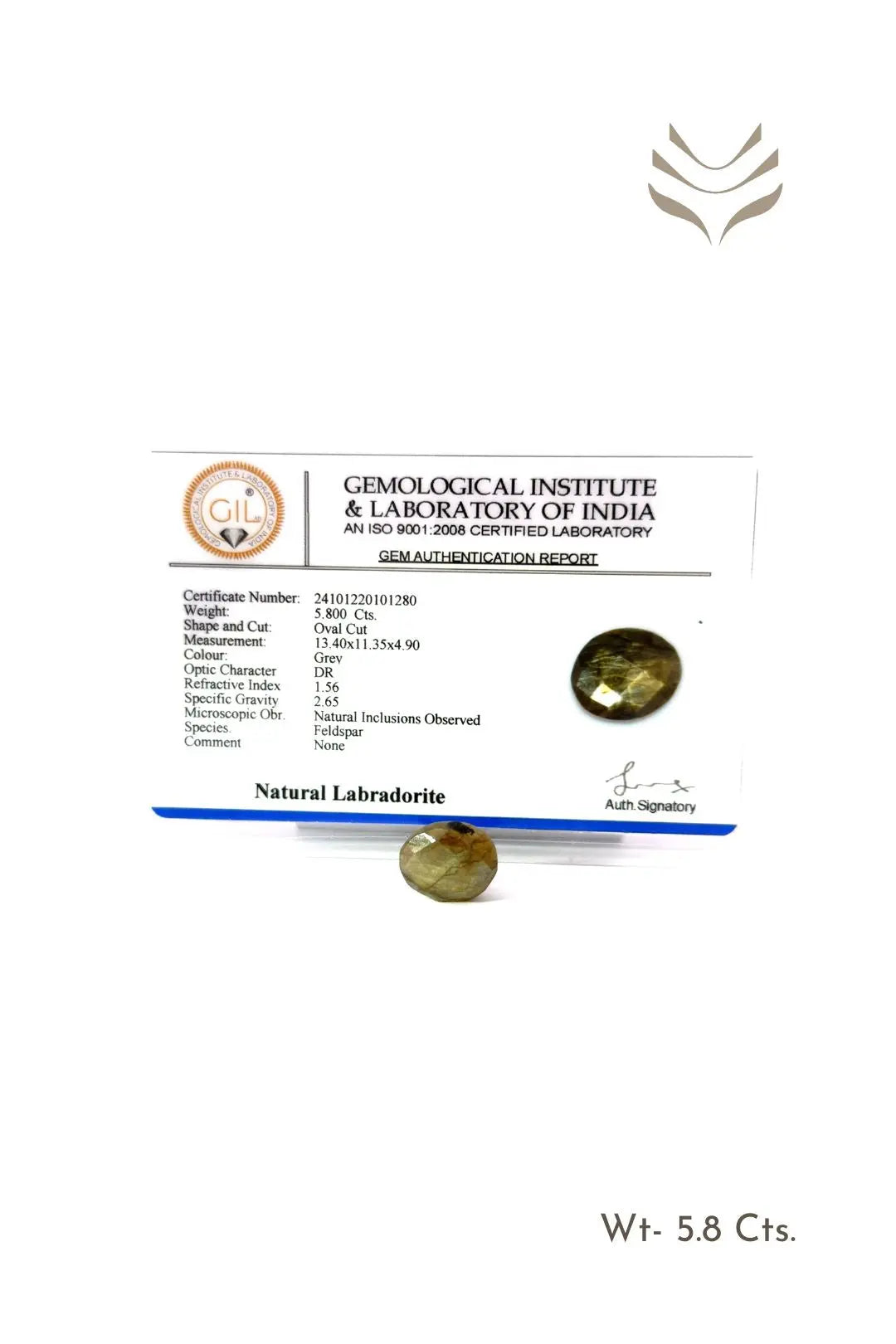 Light-Coded Faceted Labradorite- 5.80 Ct