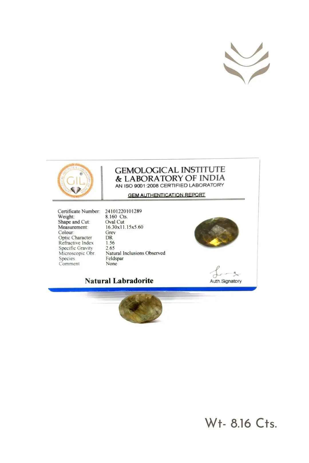 Light-Coded Faceted Labradorite- 8.16 Ct