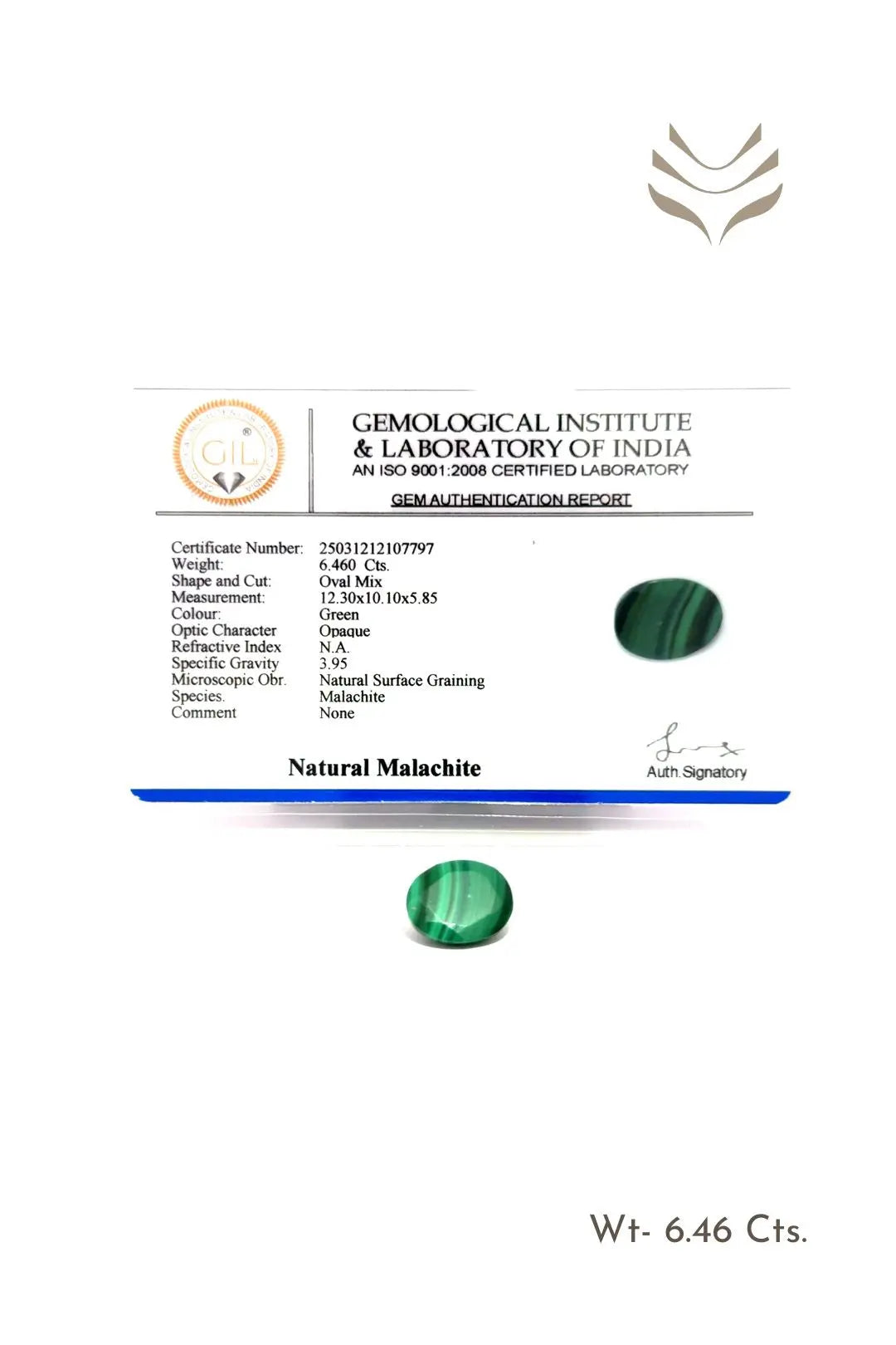 Light-Coded Faceted Malachite - 6.46 Ct