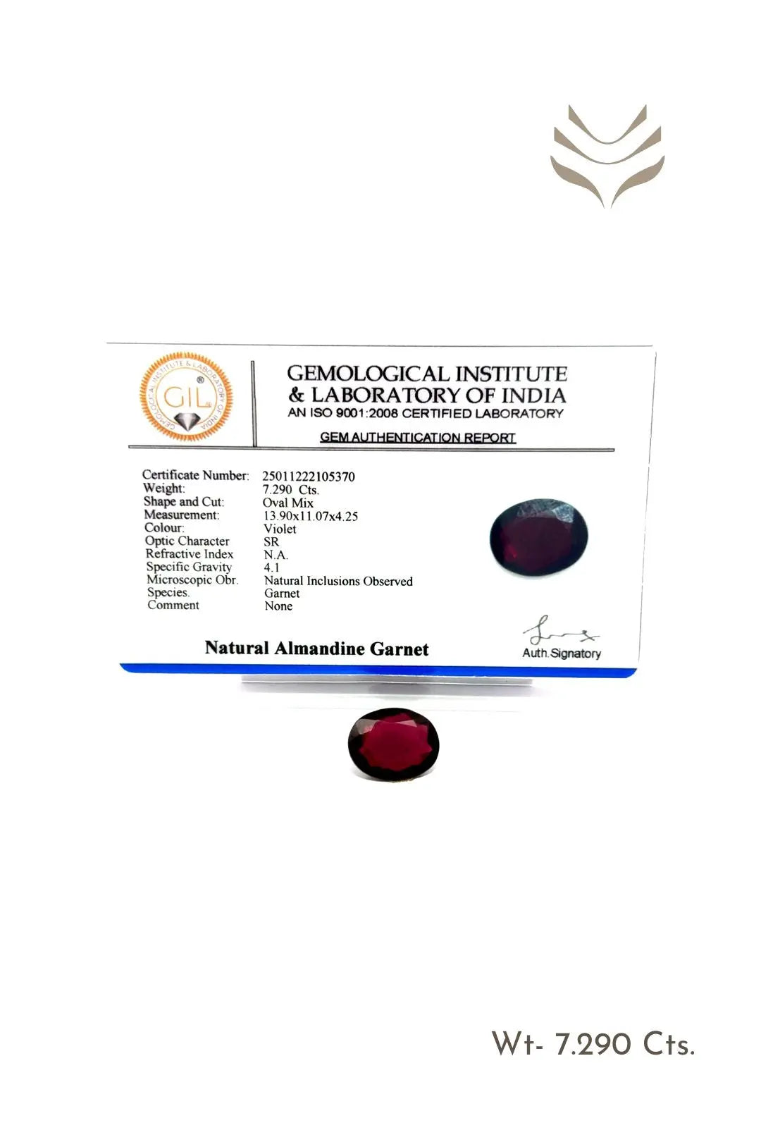 Light-Coded Garnet - 7.29 Ct