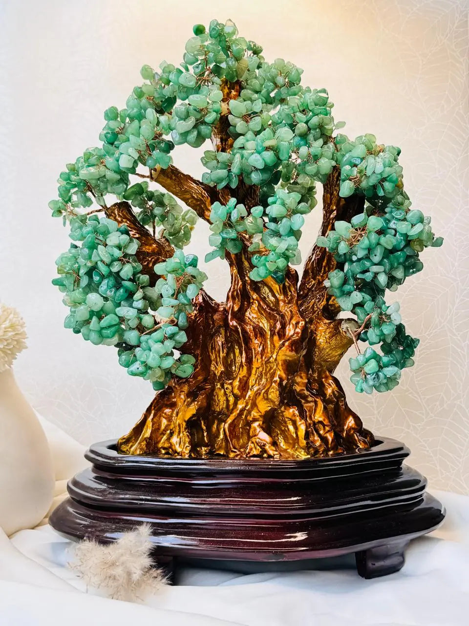 Light-Coded Green Aventurine Wishing Tree