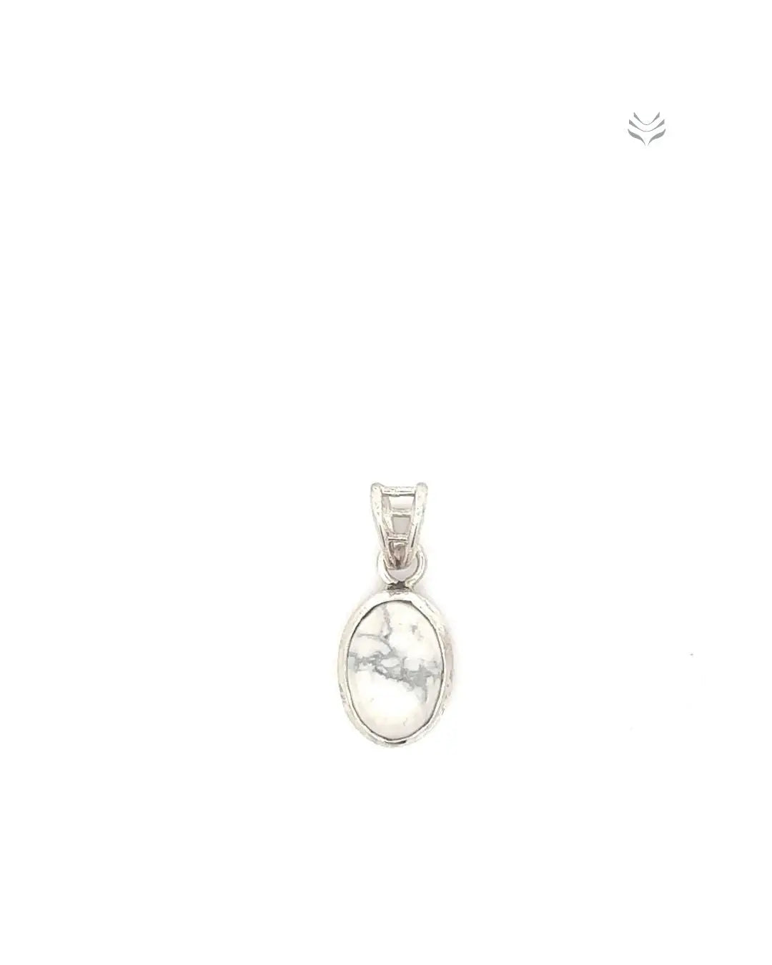 Light-Coded Howlite Silver Pendant