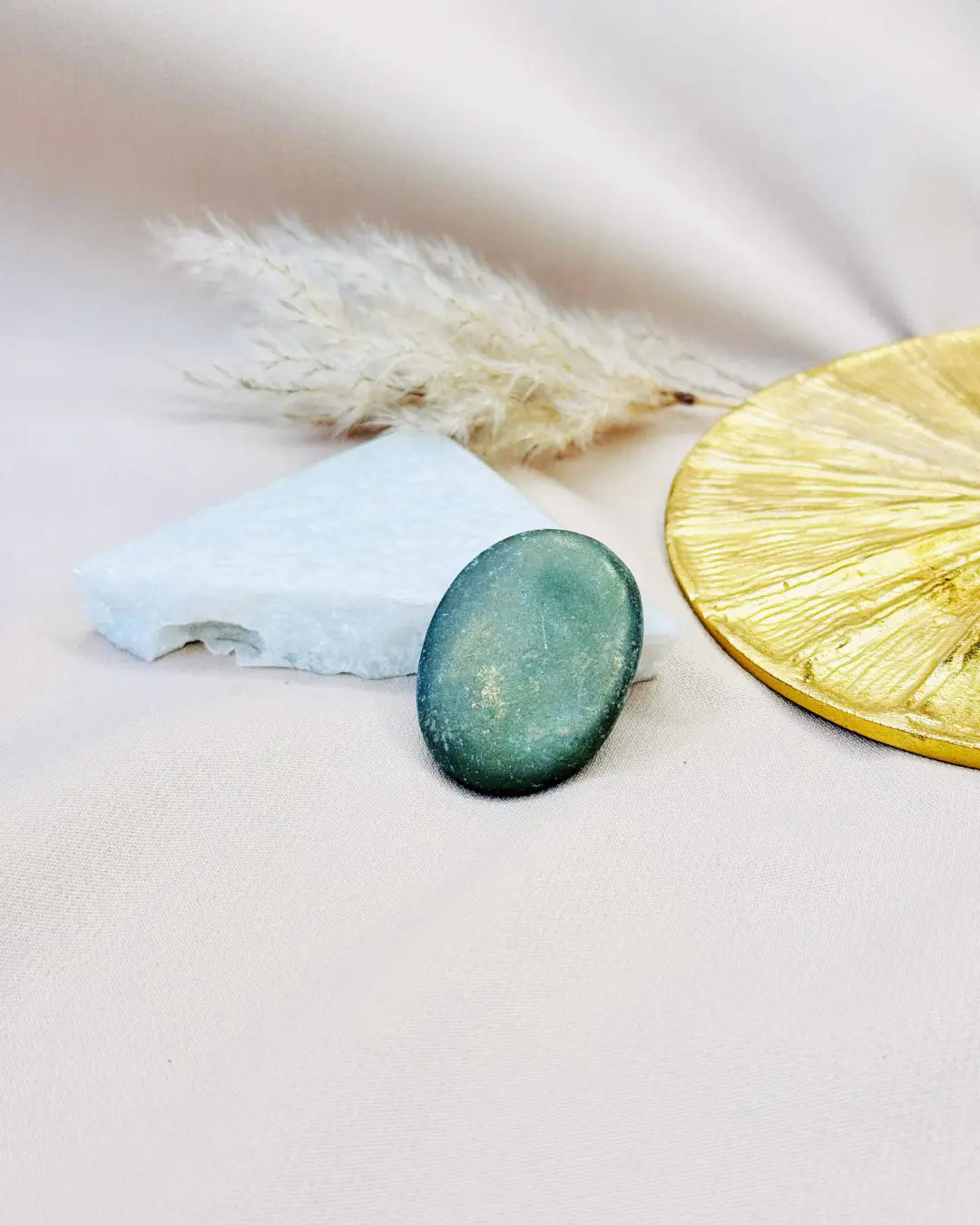 Light-Coded Iron Pyrite Cabochon